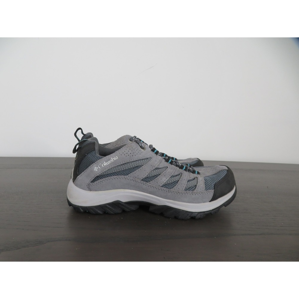 Columbia Crestwood Shoes Women 6.5 Gray Hiking Walking Sneakers Trail BL4595-053